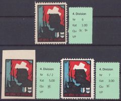 Steckkarte I. WK 1914/18 .... Inf Br 10 Feldpost Diverse