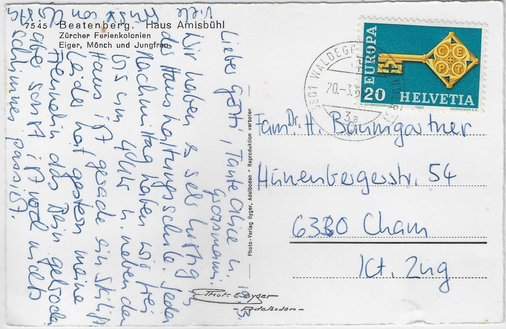 Cartoline postali: Beatenberg - Haus Amisbühl – Antico da Ettingen venduto da Kartenplanet 1