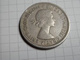 Großbritannien 1 Schilling, 1953 Englisches Wappen,