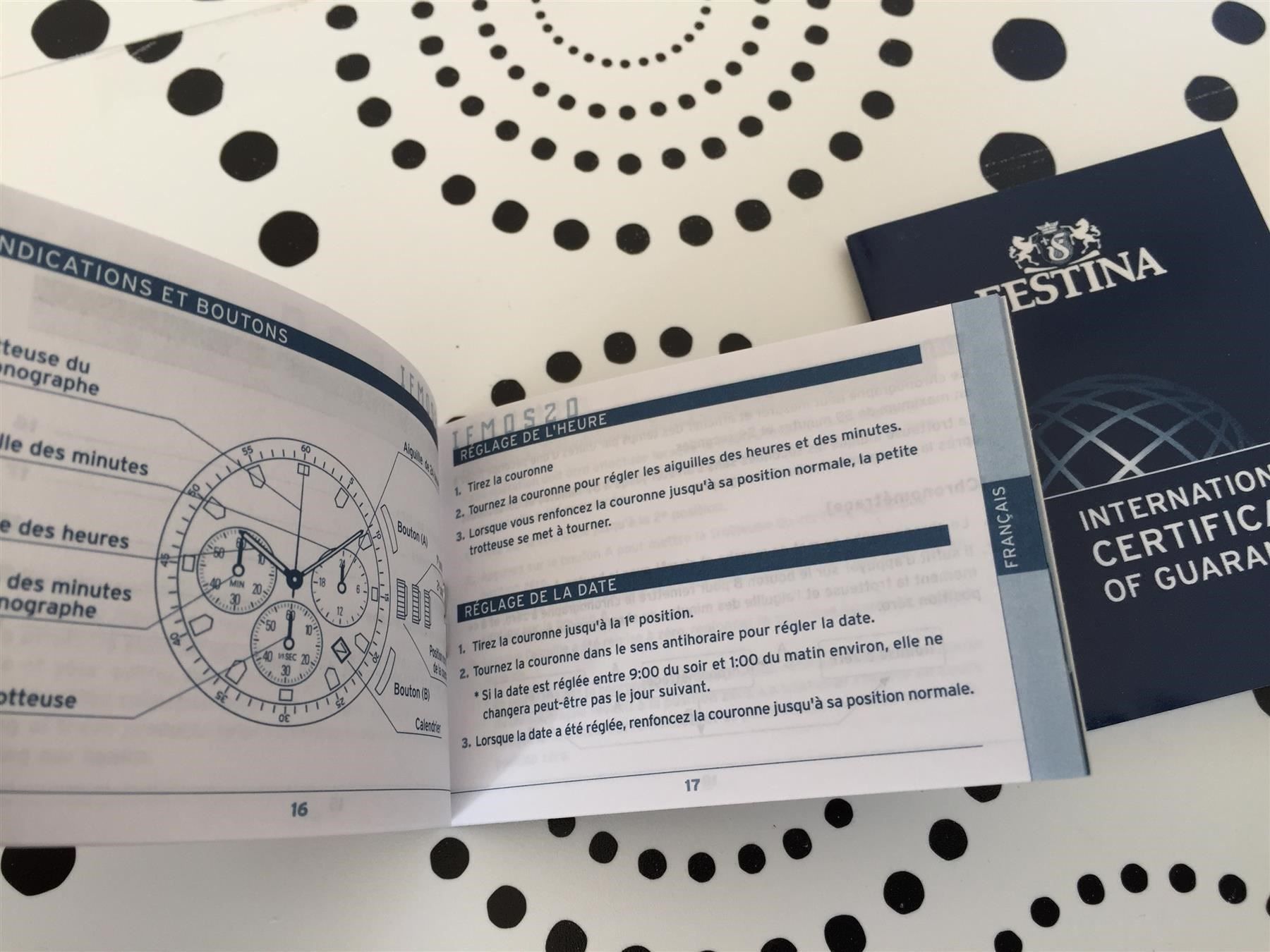 Documenti: FESTINA ORIGINAL - OPERATING INSTRUCTIONS - WORLD WILDE NEW – Nuovo (secondo la descrizione) da Epalinges venduto da dream-watch 2