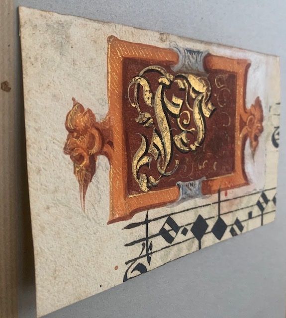 Dipinti: schöne Initiale 17./ 18. Jhd. aus einem Manuskript Barock – Usato da Zürich venduto da Aerdna_133 2
