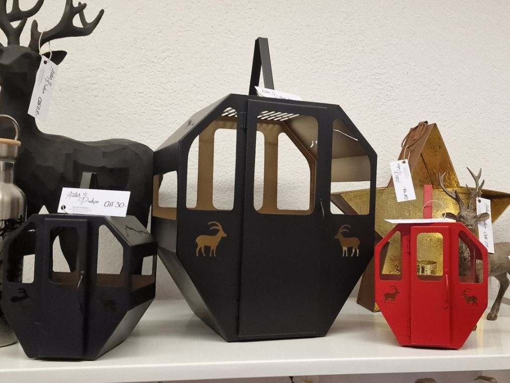 Lanterne: Laterne Gondel rouge (mini) – Nuovo e nell'imballaggio originale da Schaffhausen venduto da AtelierPudesco 8