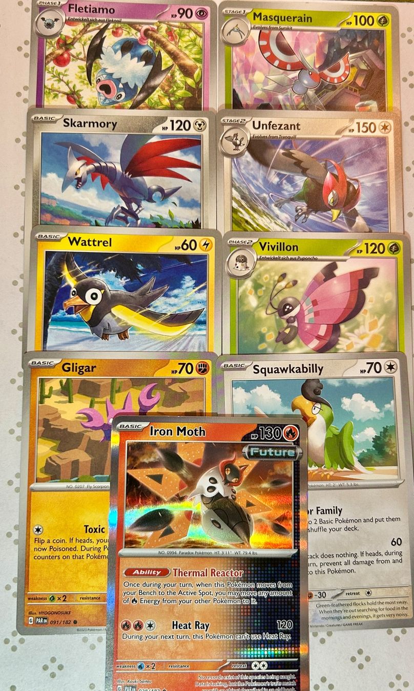 Pokémon Sammelbilder & Trading cards: Flug-Pokémon-Bundle | 9 Karten inkl. Holo – Neu (gemäss Beschreibung) aus Gelterkinden von pikapikachu