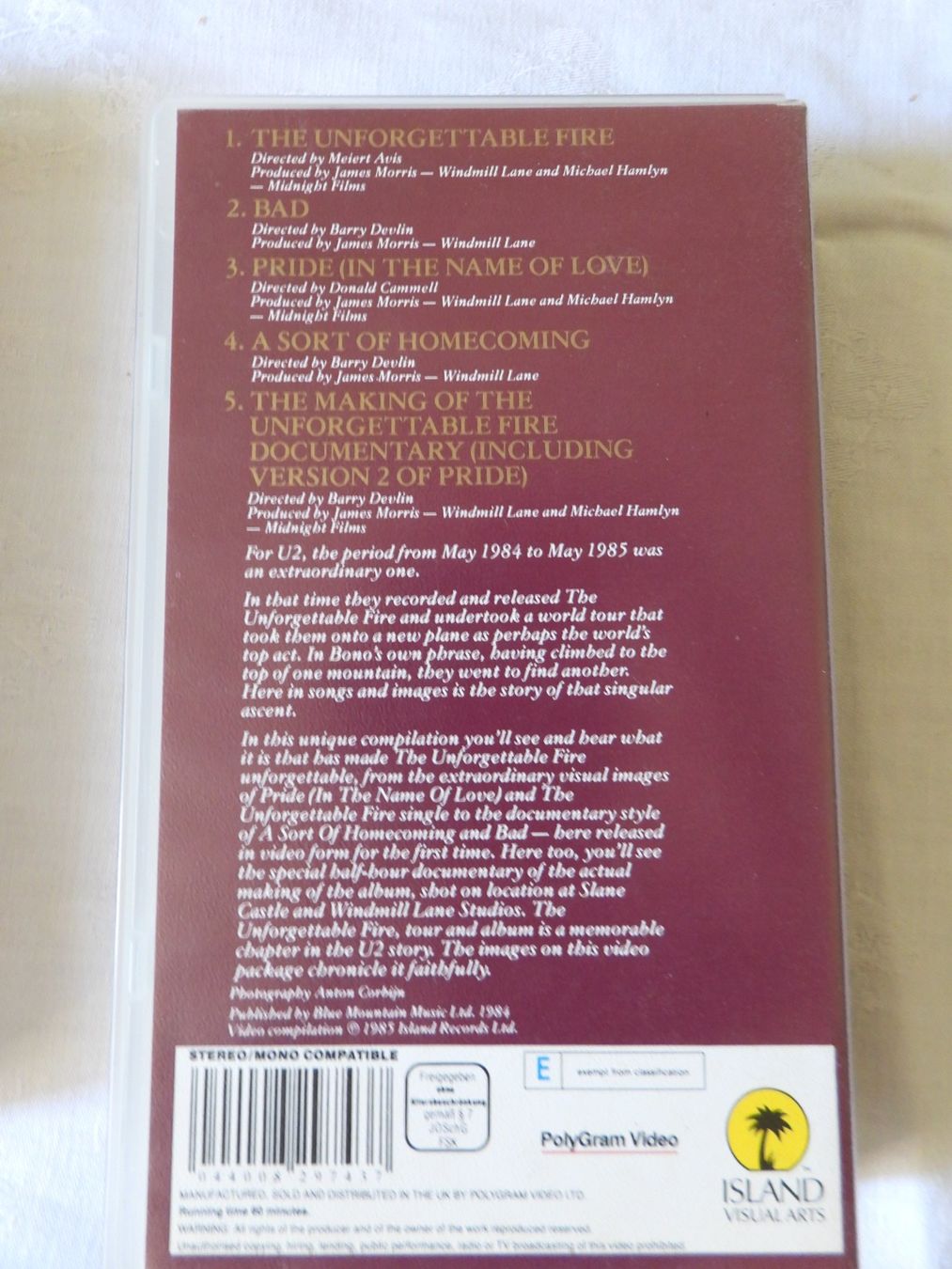 Tutti i VHS: U2 Sammlung Video Kassetten 6st – Usato da Tavannes venduto da jimananas 3