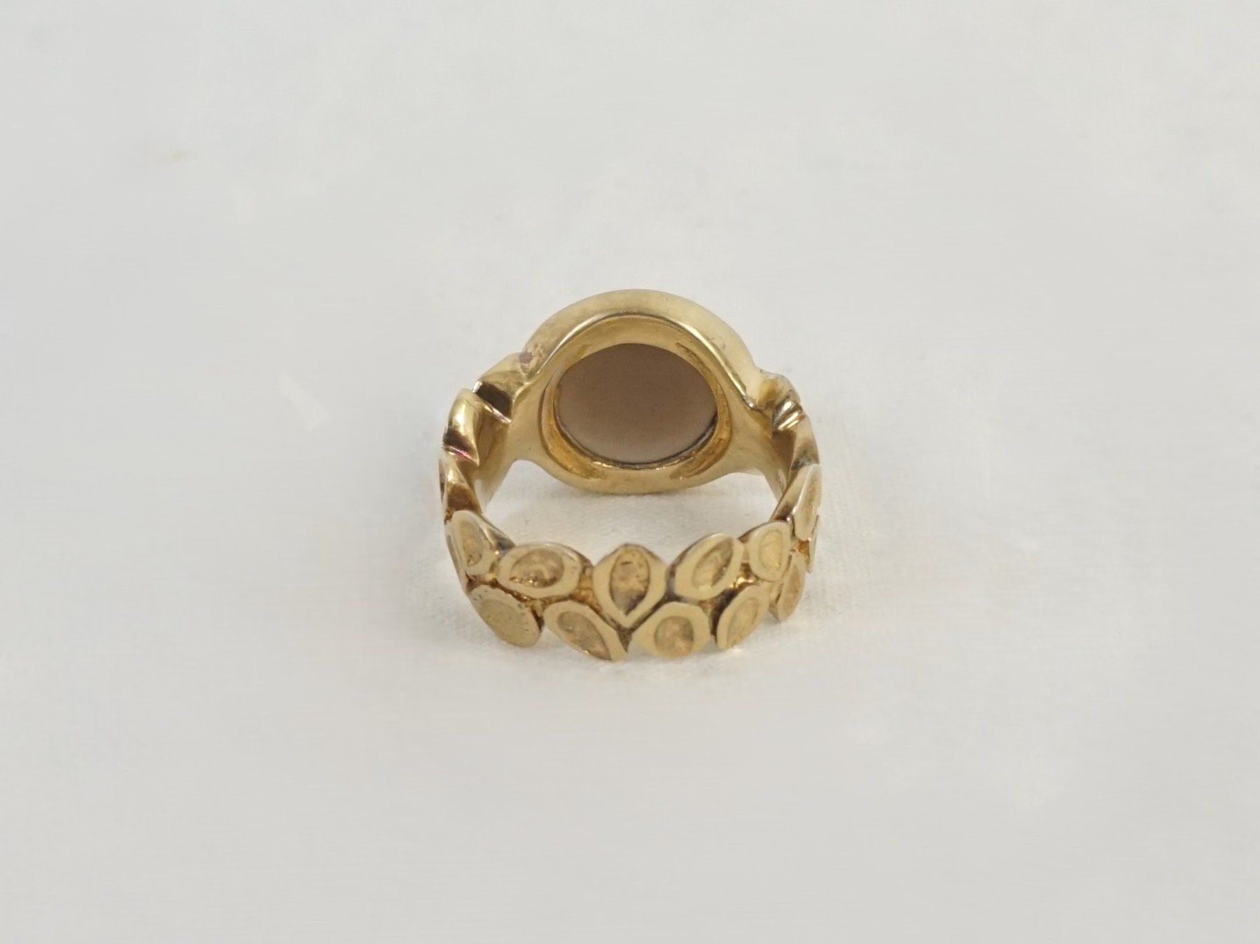 Anelli: goldfarbener Silber-Ring mit braunem Schmuckstein – Usato da Pratteln venduto da Restwert_Pratteln 2