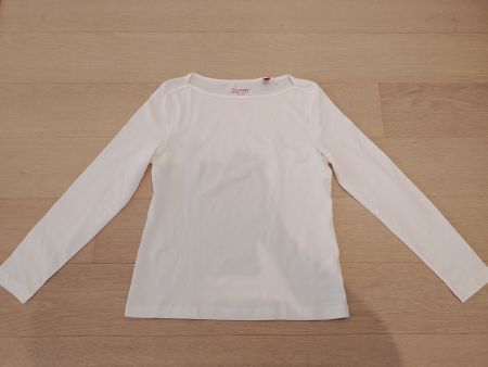 Esprit Langarmshirt Slim Organic Cotton Weiss Gr. S Top Z...