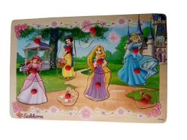 2 Holz Puzzle Prinzessinnen Eichhorn von Disney & Fahrzeuge