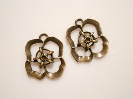 1 Stk. Rose Messing Schmuckanhänger/-Teil.Twint:Ja.