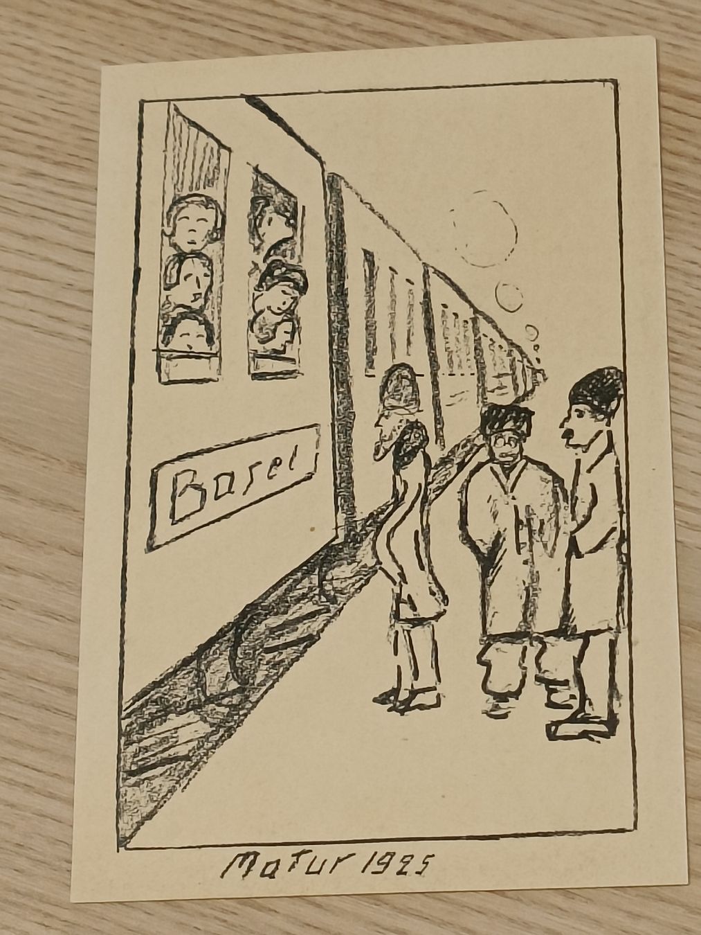 Cartoline postali: Litho Studentika PK / Matur 1925 - Basel  – Usato da Brugg AG venduto da Ente015