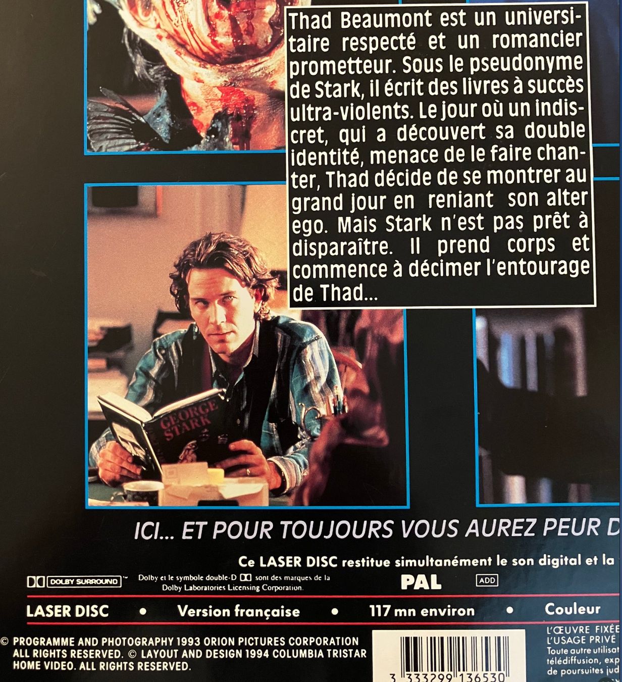 Alle DVDs: Laserdisc - la part des tenebres - The Dark Half – Gebraucht aus Stans von canberra04 3