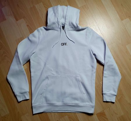Weisser OFF Hoodie Grösse M Mister Tee