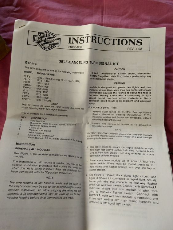Self Cancelling Turn Signal Kit für HarleyDavidson Kaufen auf Ricardo