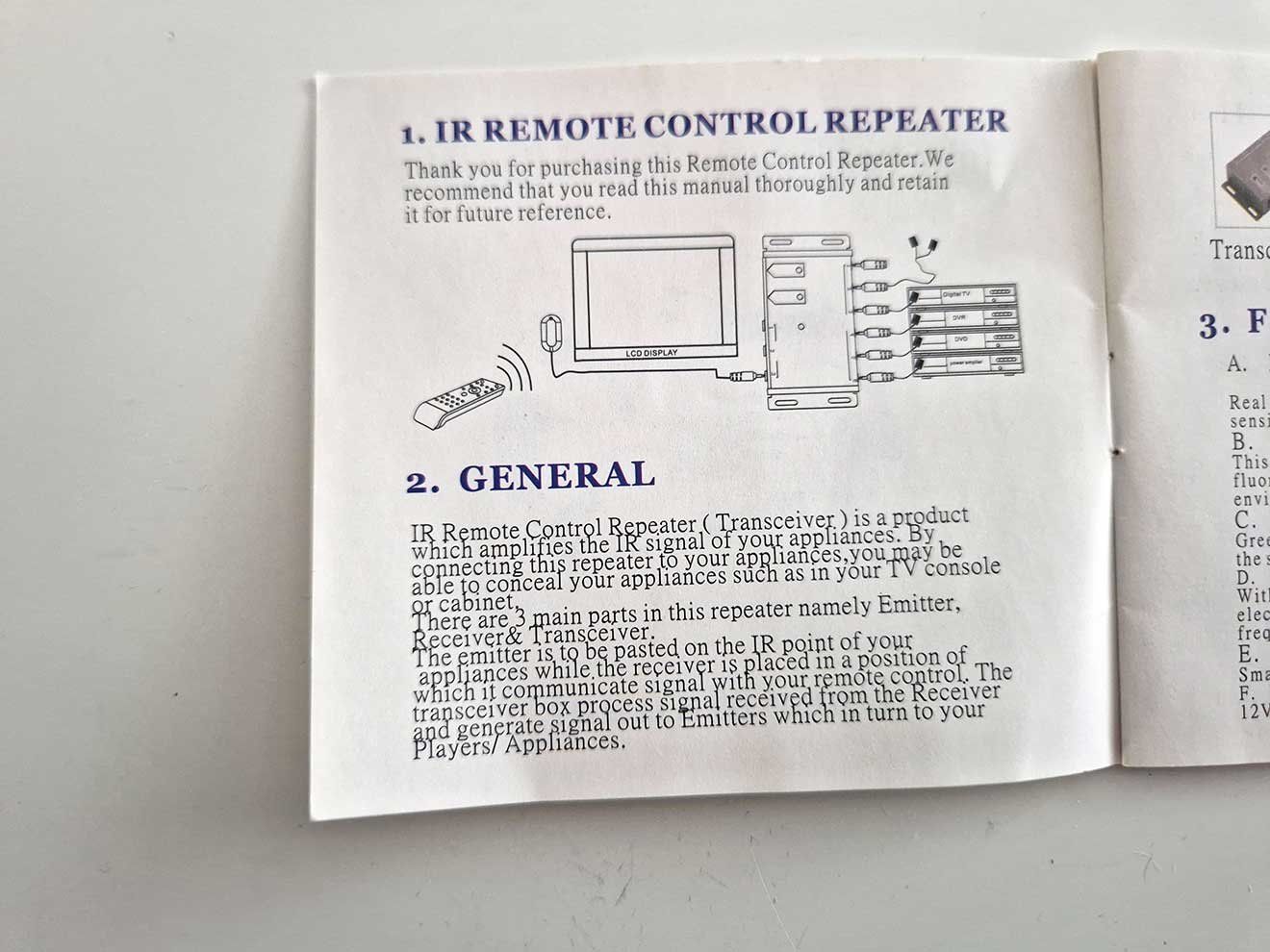 Telecomandi: Infra Red Remote Control Repeater Transmitter – Nuovo (secondo la descrizione) da Thun venduto da videogeek 2