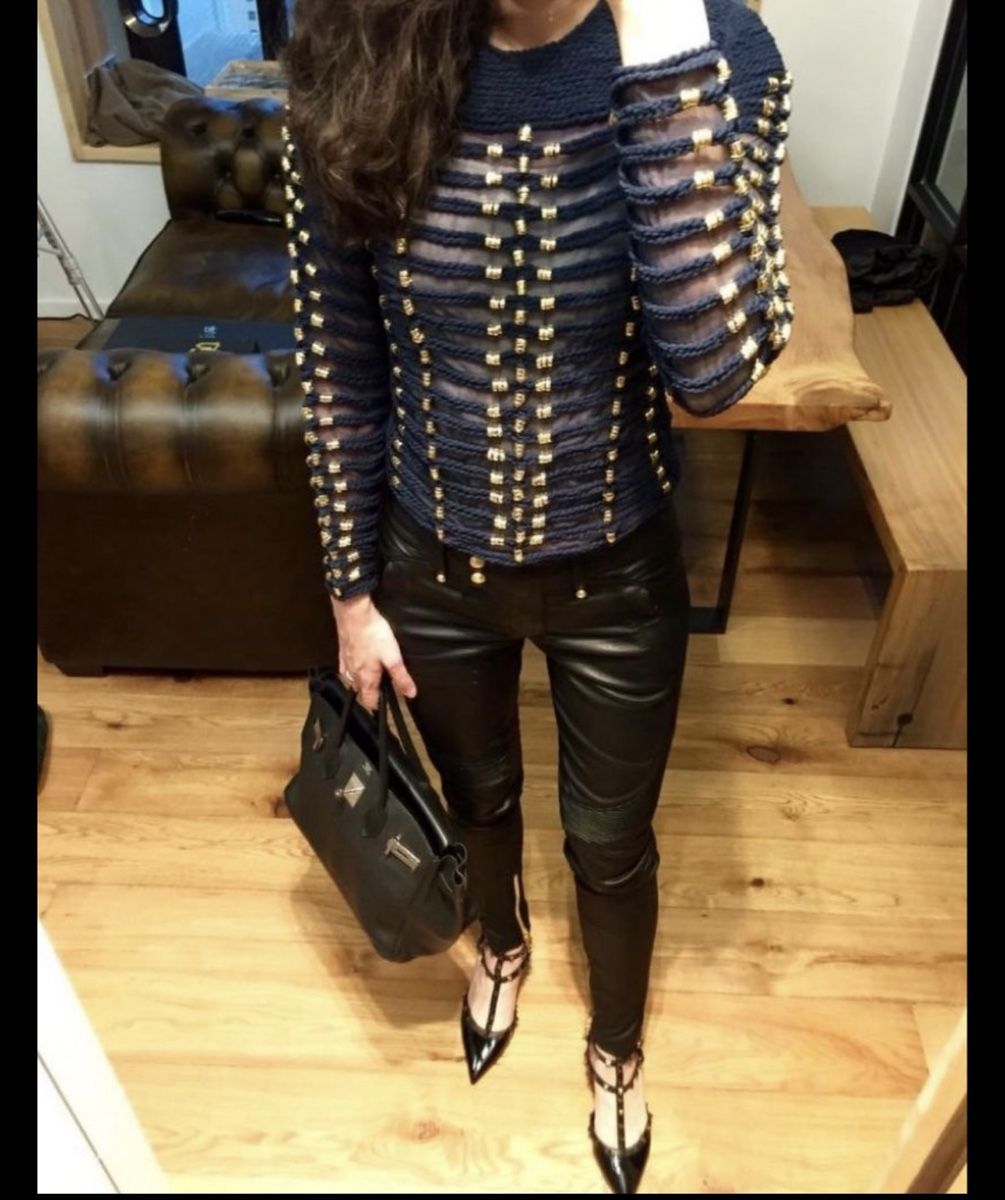 Balmain Tops: Balmain x H&M, top bleu, 34. Neuf – Neu (gemäss Beschreibung) aus Peseux von camosport 1
