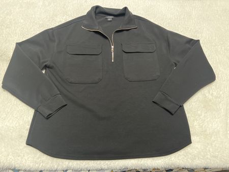 Sweat AMISU noir taille L zippé col montant