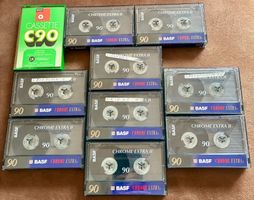10 Audio Kassetten BASF, Diverse,  Gebraucht, Vintage