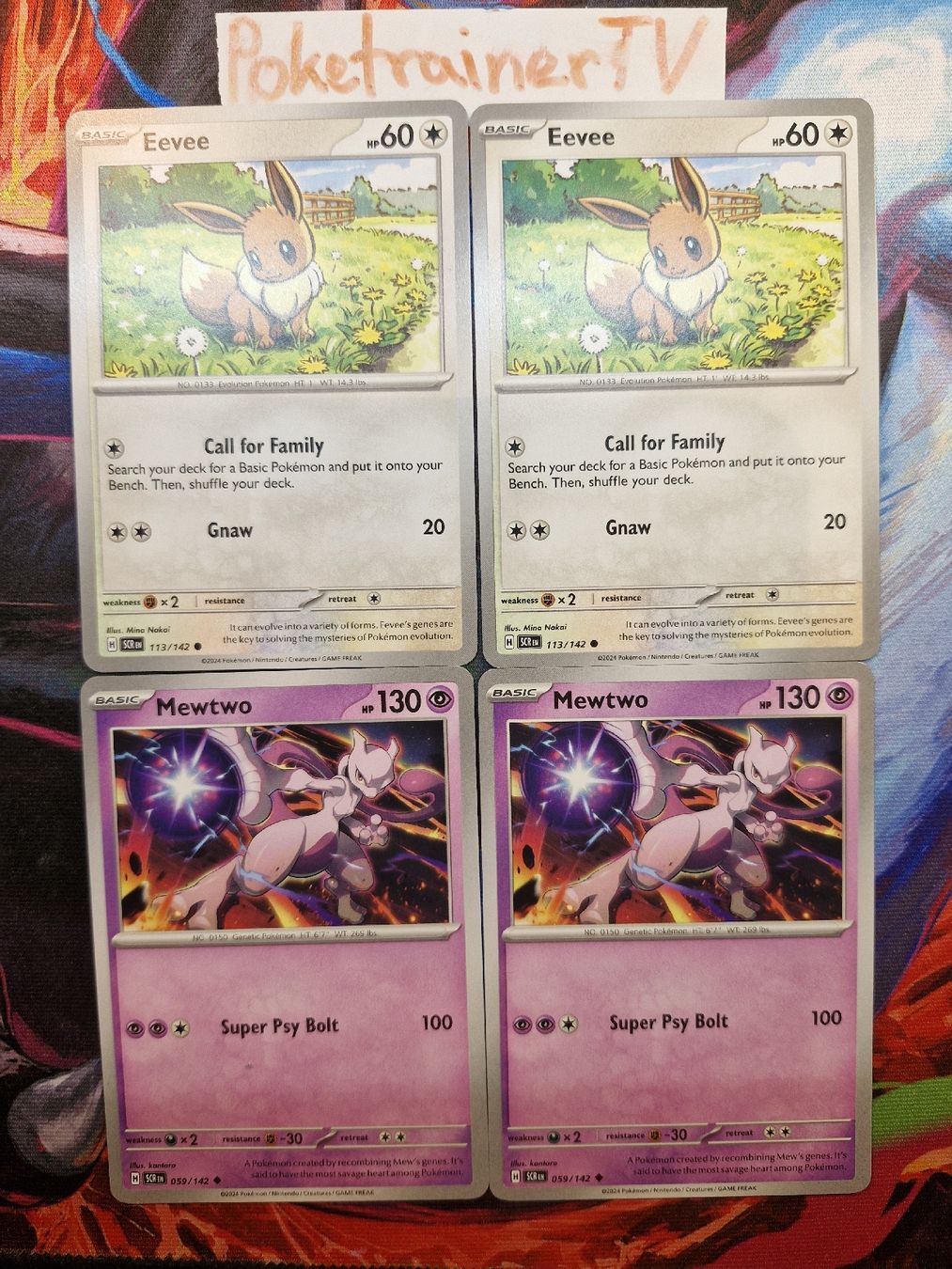 Pokémon Carte collezionabili: Pokémon Eevee & Mewtwo Lot | SCR 113/142 + 059/142 – Nuovo (secondo la descrizione) da Zihlschlacht venduto da PixeltrainerTV