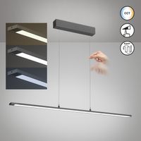 LED Pendelleuchte, Grau, 120 cm x 6 cm