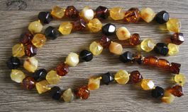 Nachlass: Ostsee Bernstein Schmuck Kette Collier 21 Gramm