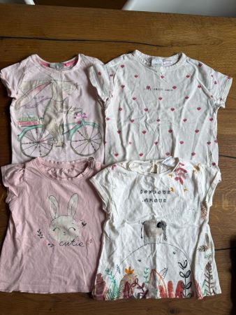 Mädchen T‑Shirts Grösse 98 – 4‑teilig