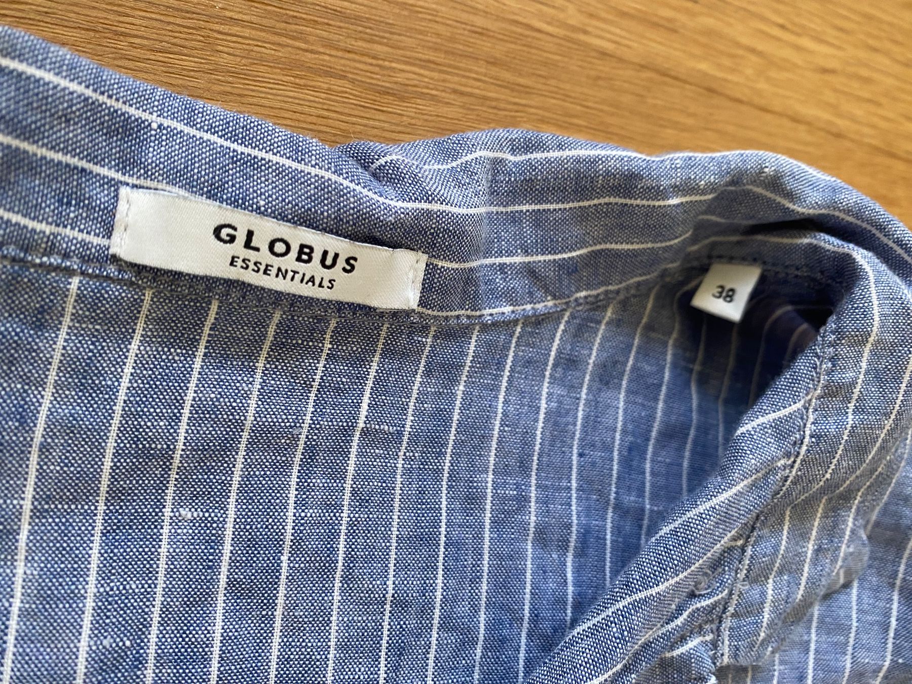 Globus Camicette: Globus Essentials Bluse 100% Leinen Streifen Gr. 38 Somme... – Usato da Basel venduto da E08 1