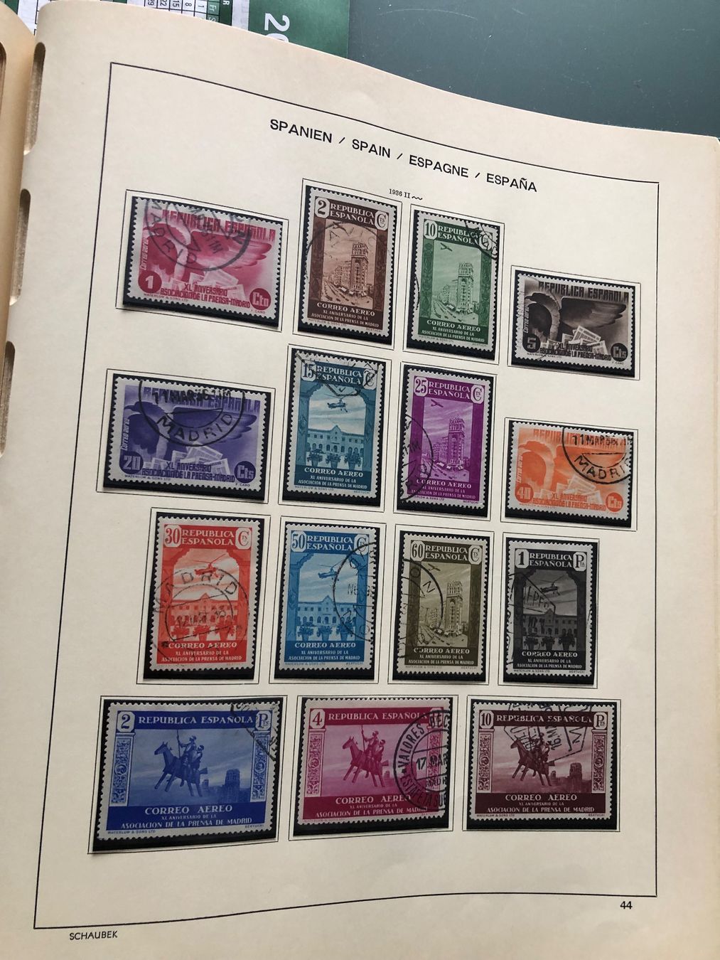 Alle Briefmarken: SPANIEN Klemmbinderalbum 1850-1946 plus Marken – Neu (gemäss Beschreibung) aus Amriswil von carloslo29 1