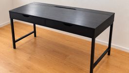 Schreibtisch Bürotisch schwarz IKEA ALEX