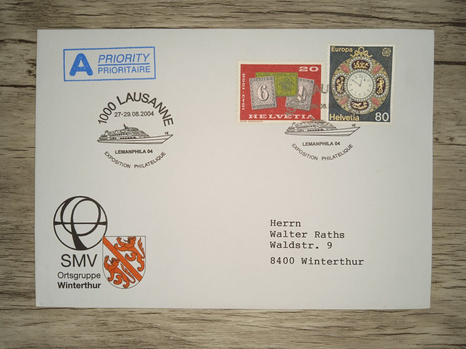 Tutti i francobolli: TR16 Enveloppe  + Timbre Suisse 2004 – Usato da Cousset venduto da Patrick_Collections