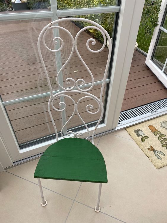 Gartenstuhl Eisen weiss antik Dekoration Kaufen auf Ricardo
