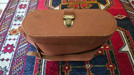 Custodia di pelle marrone Bolex Paillard
