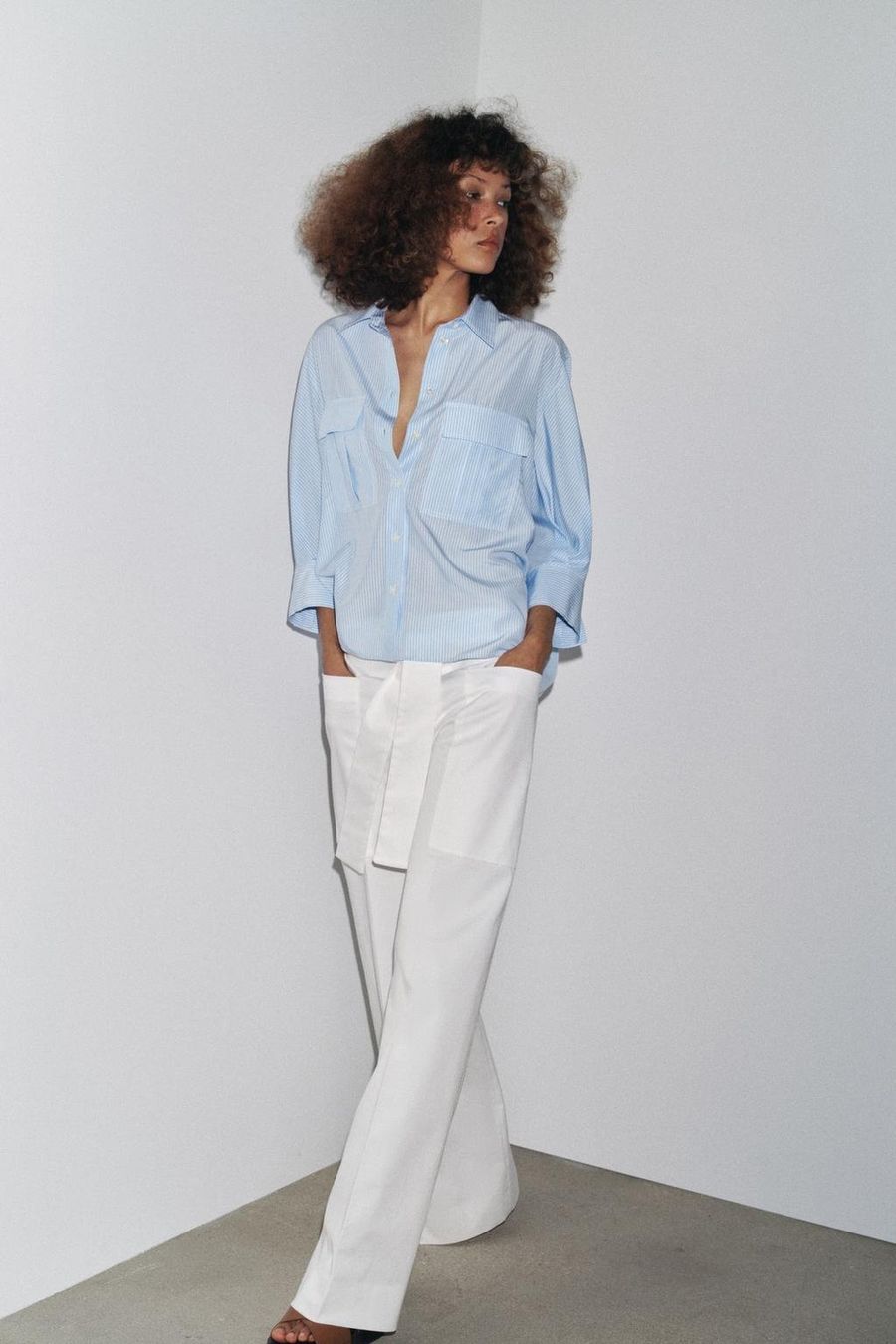 Zara Camicette: Zara oversized Hemd Bluse gestreift Gr40-42 – Nuovo (secondo la descrizione) da Rotkreuz venduto da beltraum 1
