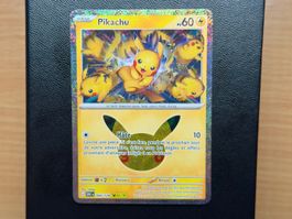 Pikachu (044/128) (22/30) - 30ᵉ Anniversaire - 30C FR