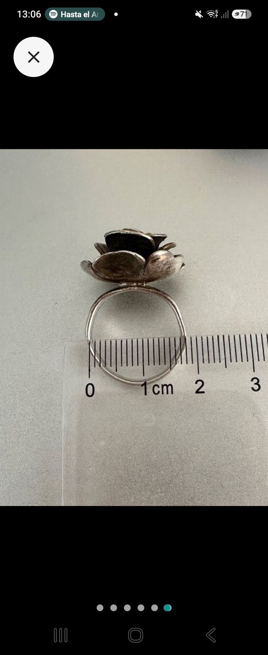 Anelli: Silberring Rose Blume Durchmesser 17 mm – Nuovo (secondo la descrizione) da Bülach venduto da ane_yn2b 6