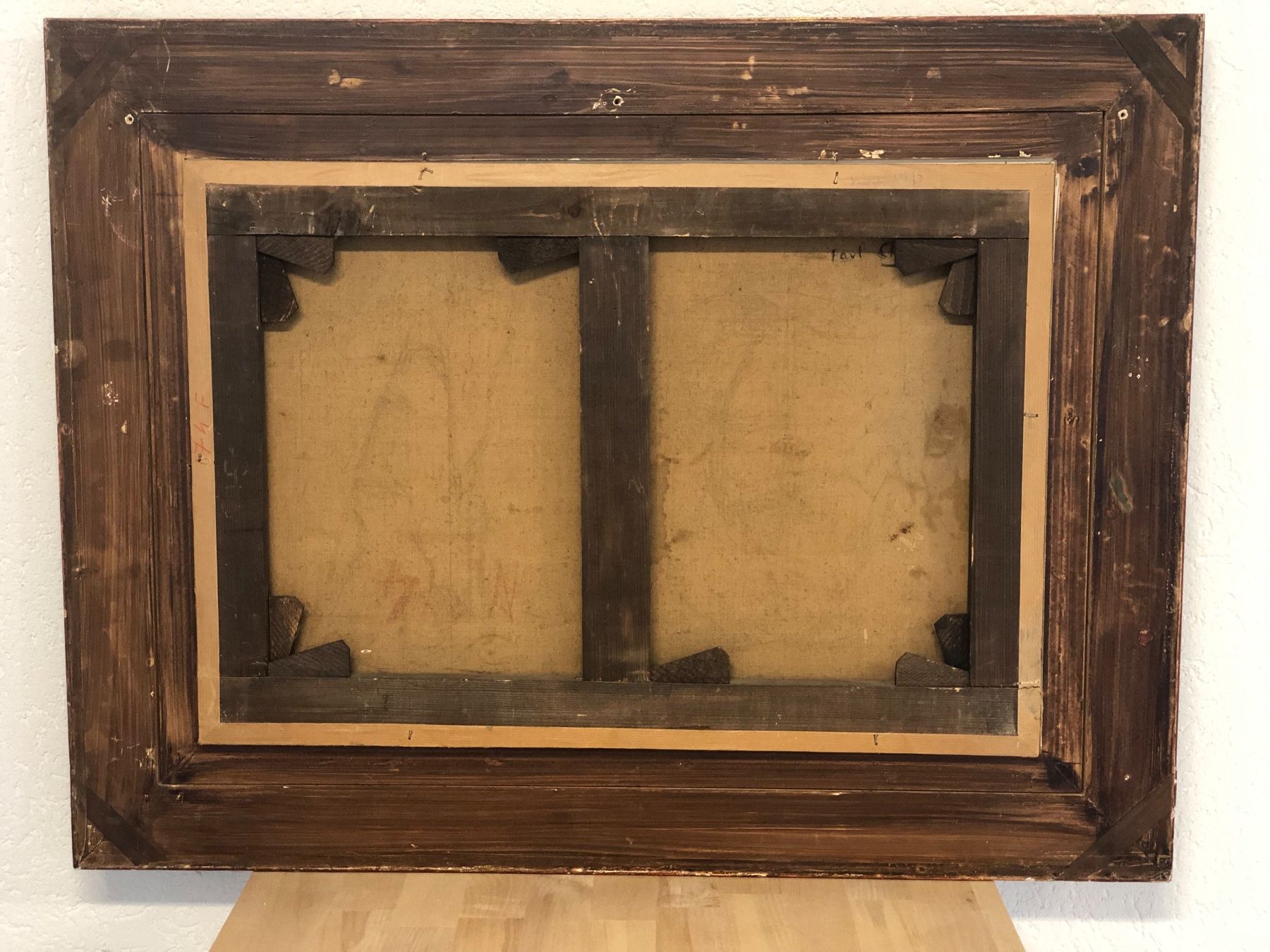Dipinti: Charavel - Baumreiche Uferlandschaft mit Figurenstaffage – Usato da Brislach venduto da goepfro 2