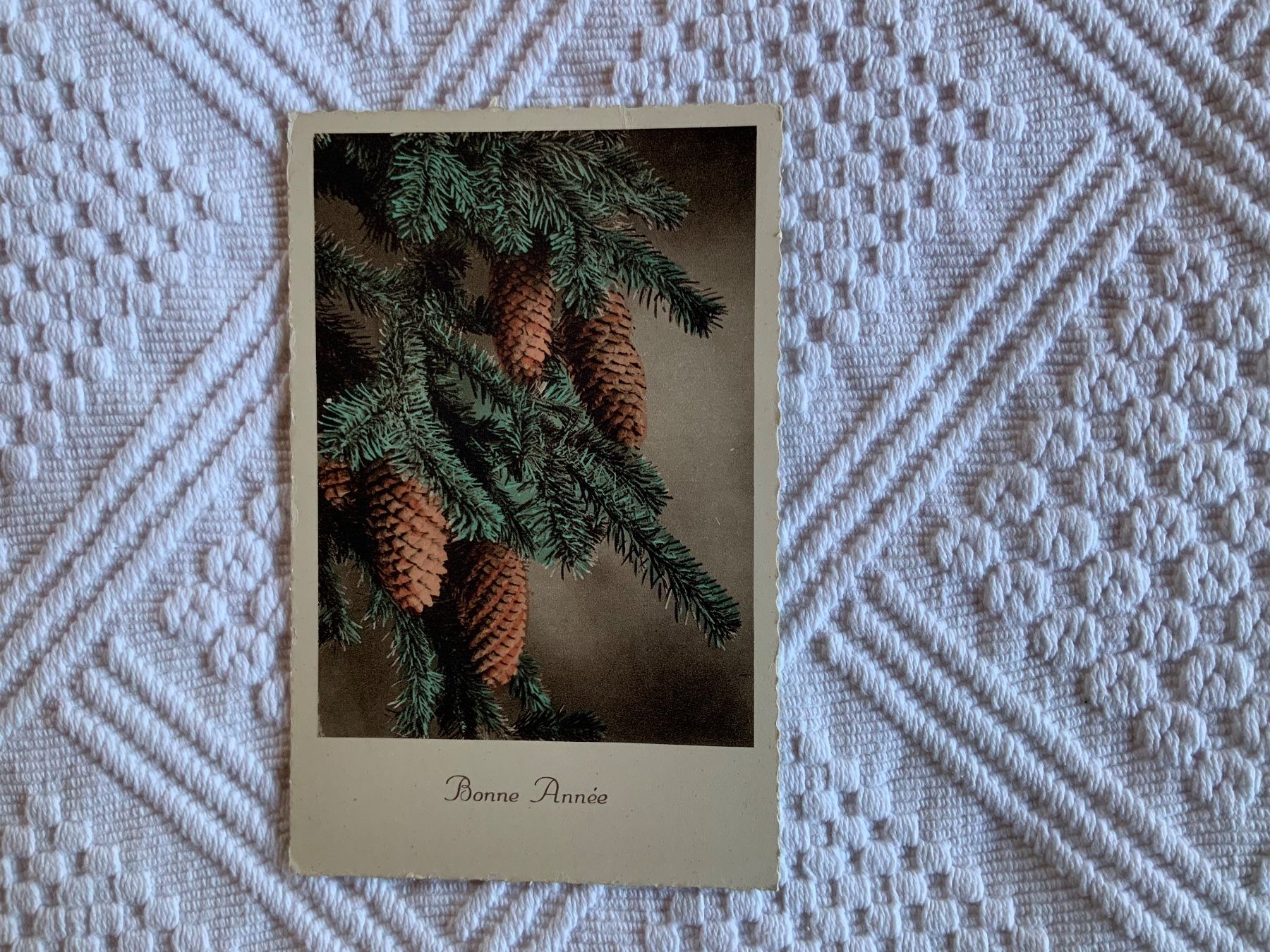 Cartoline postali: Ansichtskarte Bonne Anneé, gelaufen 1938 – Usato da Vellerat venduto da joromaur