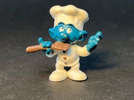 20042: Kuchenchef Schlumpf (Löffe: grau) - Schleich - 5,5cm