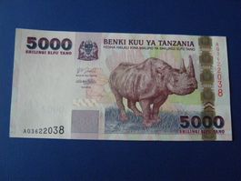 Tansania 5000 Schilling Banknote 2003, P-38, unzirkuliert