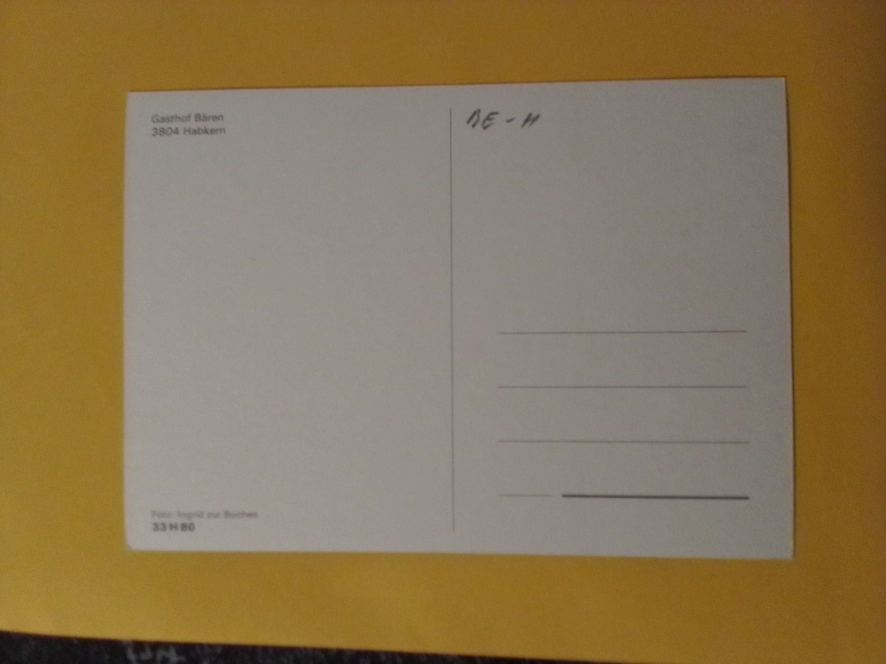 Cartes postales: Habkern Bern Hotel Bären – D'occasion à Küttigen par Melisch1000 1