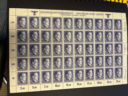 Feuille de 50 timbres Deutsches Reich 1941/1942