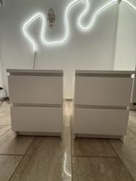 2x Nachttisch Weiss mit 2 Schubladen – guter Zustand