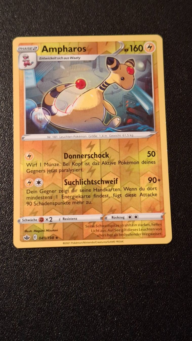 Pokémon Carte collezionabili: *Pokémon Ampharos* 049/198 / Reverse Holo – Nuovo (secondo la descrizione) da Brütten venduto da Sigimi