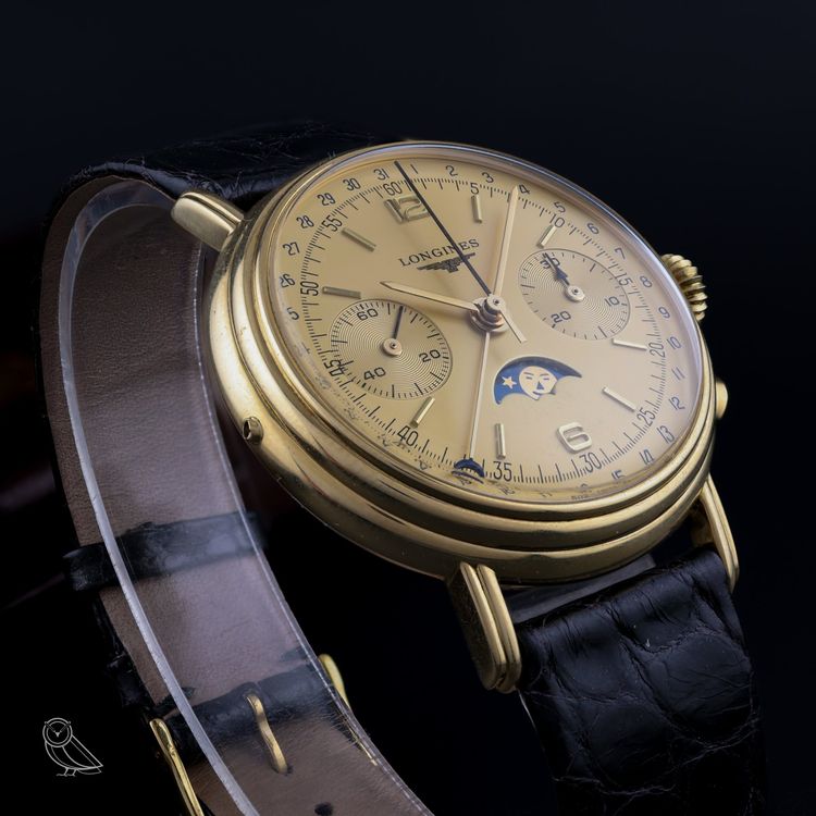 Seltene Vintage Longines Moonphase Chronograph 6574 (Gebraucht) in ...