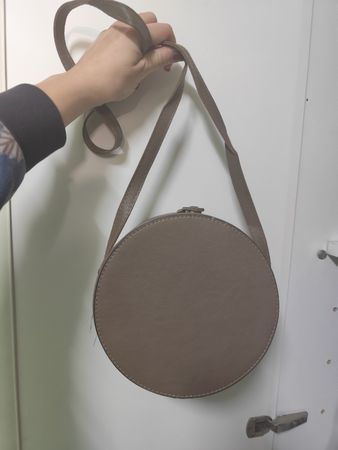 Cute Round Taupe Purse - Chic and Perfect for Spring!