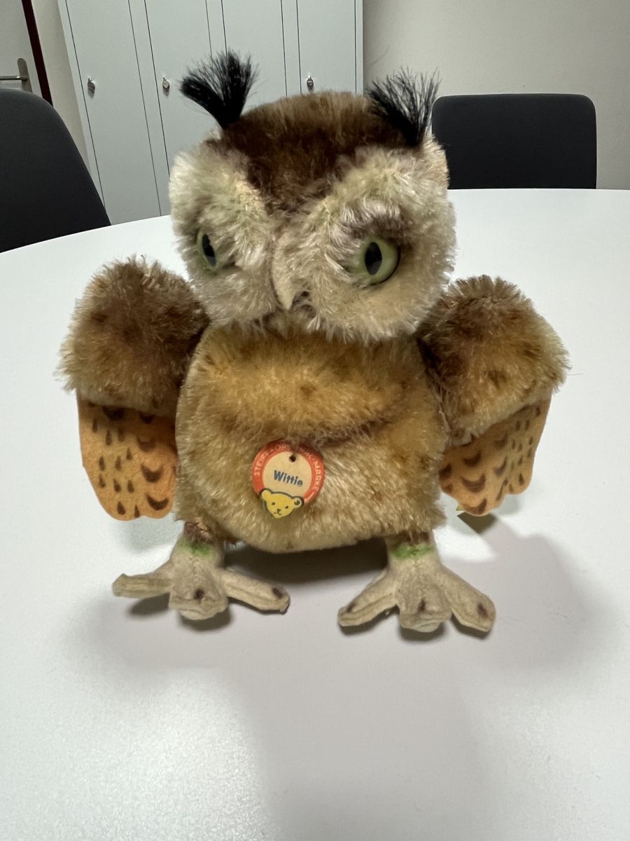 Steiff Giocattoli: Steiff Eule Wittie Art. Nr. 4314 ca. 14 cm – Usato da Dietikon venduto da cre8different
