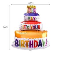 Folie Ballon für Geburtstag 60x90cm Geburtstags torte