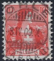 WOHLEN (AARGAU) 8.IV.09 - Vollstempel auf Helvetia
