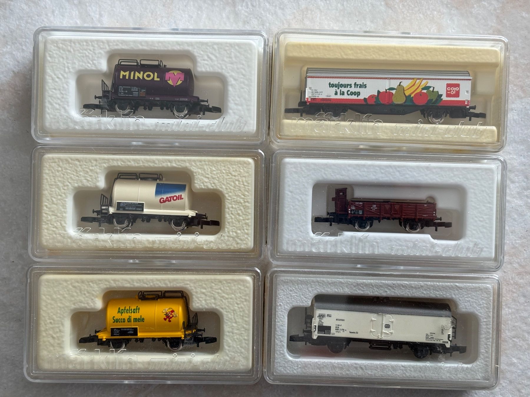 Märklin Modellini di ferrovie: 6x Marklin Z Guterwagen – Nuovo (secondo la descrizione) da Hauterive NE venduto da eriamch