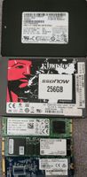 5×diverse SSDs 2×512GB, 3×256GB.