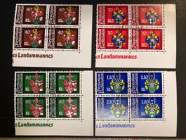 Landammänner-Wappen I 1980 (Blöcke mit Ersttagsstempel)
