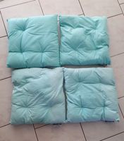 4er Set Micasa Sitzkissen türkis Sommer Balkon Terrasse 40x4